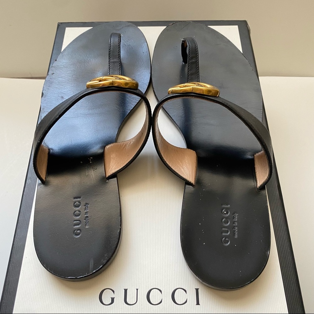🌟 Leather Thong women’s Gucci sandals 🌟 - Picture 3 of 6
